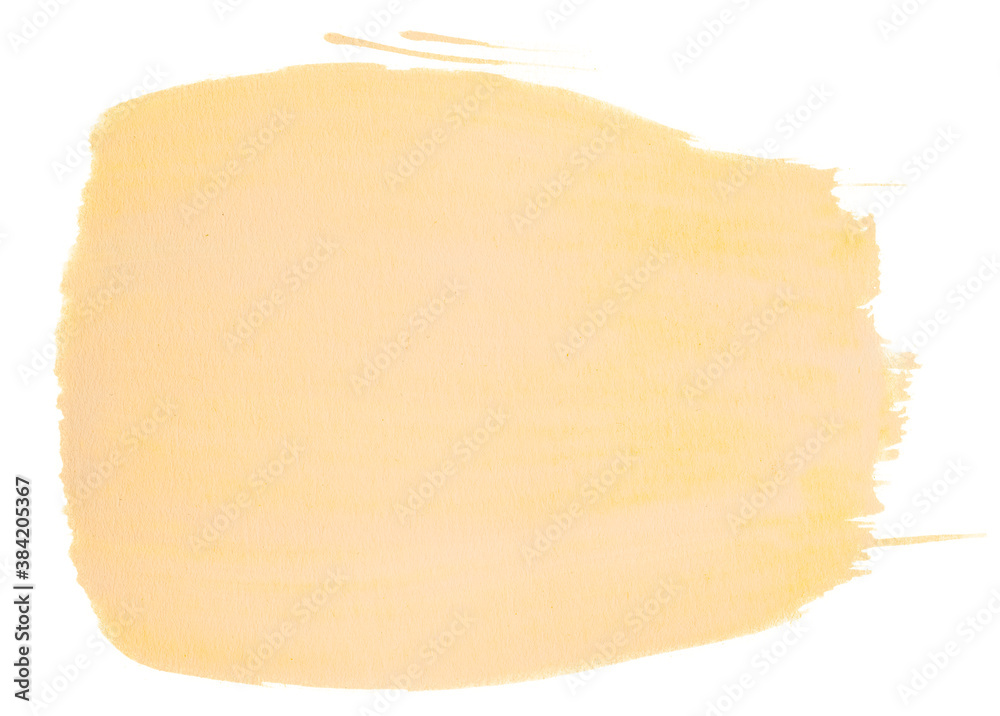 The stain is light yellow. Hand-drawn with texture. On a white background isolated The stain is light yellow. Hand-drawn with texture. On a white background isolated
