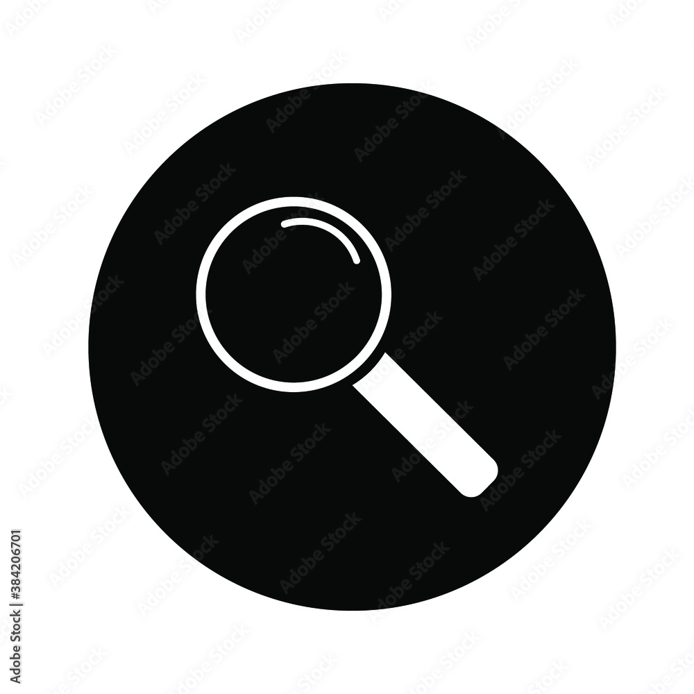 isolated magnifying glass vector icon with a white background isolated magnifying glass vector icon with a white background