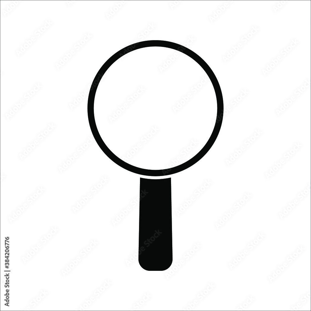 isolated magnifying glass vector icon with a white background isolated magnifying glass vector icon with a white background
