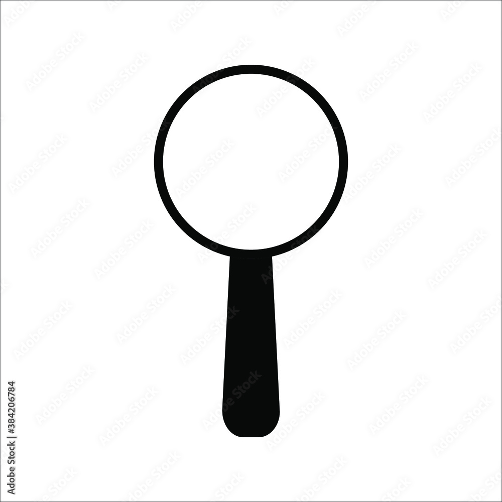isolated magnifying glass vector icon with a white background isolated magnifying glass vector icon with a white background
