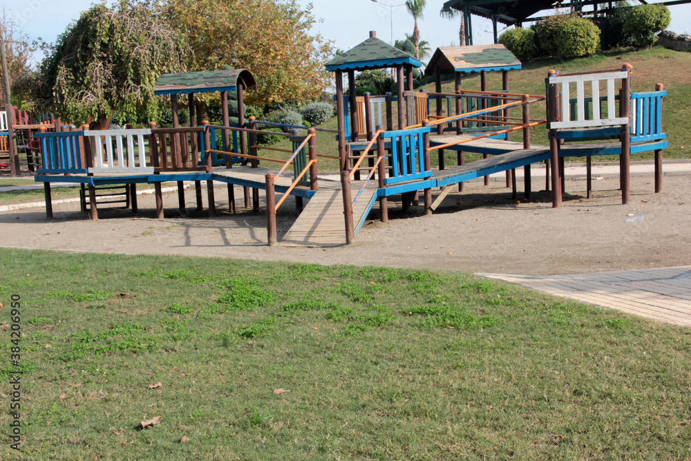 children's playground in the park children's playground in the park