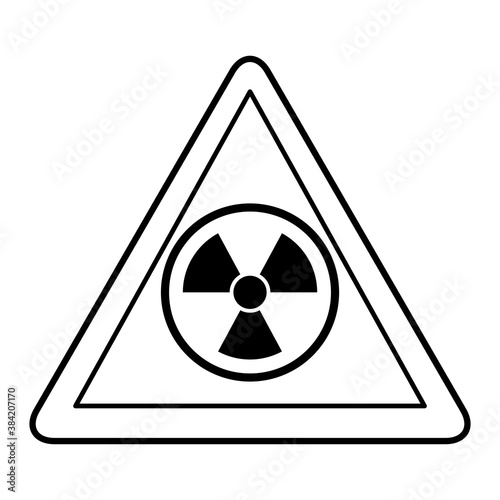 nuclear triangle signal caution icon
