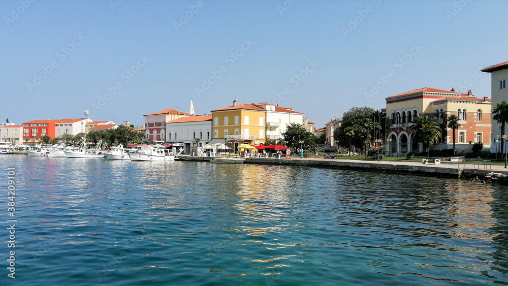 The begining of old town of Poreč in Croatia