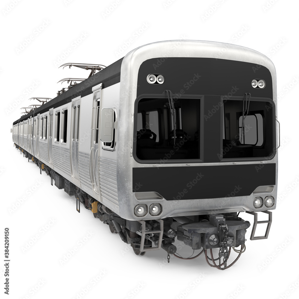 Naklejka premium Subway Car Isolated
