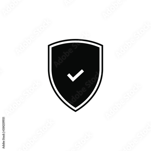 Free Download Shield Check Mark Icon Vector Illustration. on white backround - GFXLoad