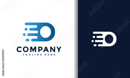 letter O fast moving logo