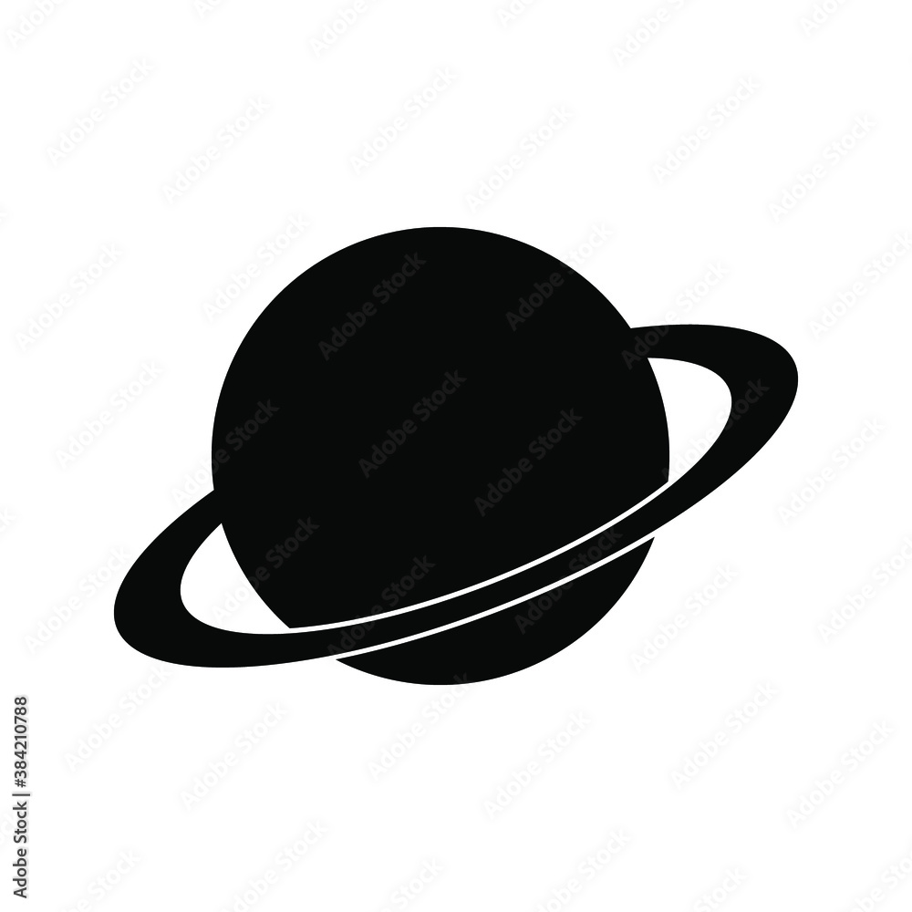 Planet Saturn with planetary ring system flat vector icon for astronomy apps and websites. eps 10 Planet Saturn with planetary ring system flat vector icon for astronomy apps and websites. eps 10