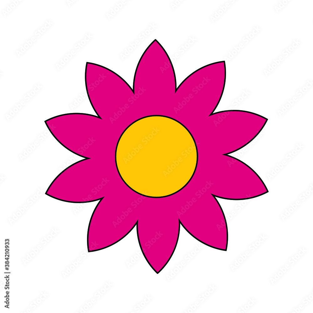Flower icon on a white background Flower icon on a white background