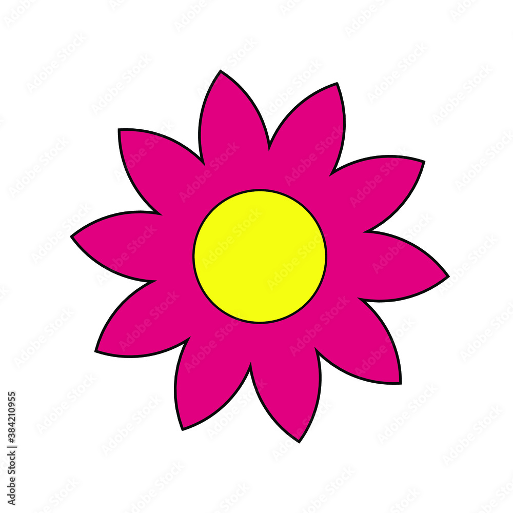 Flower icon on a white background