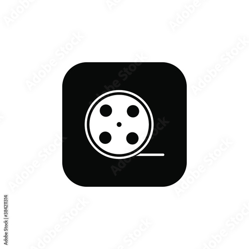 film strip icon. film roll icon on a white background