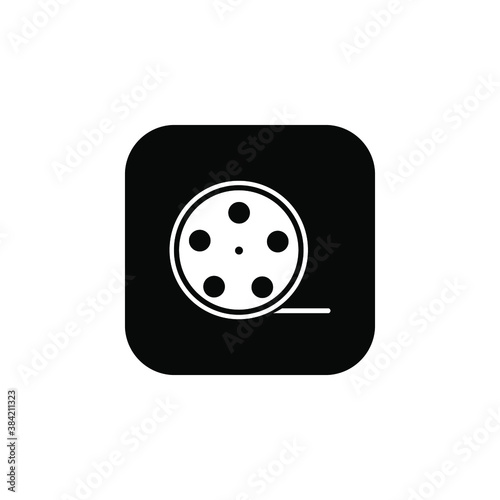 film strip icon. film roll icon on a white background