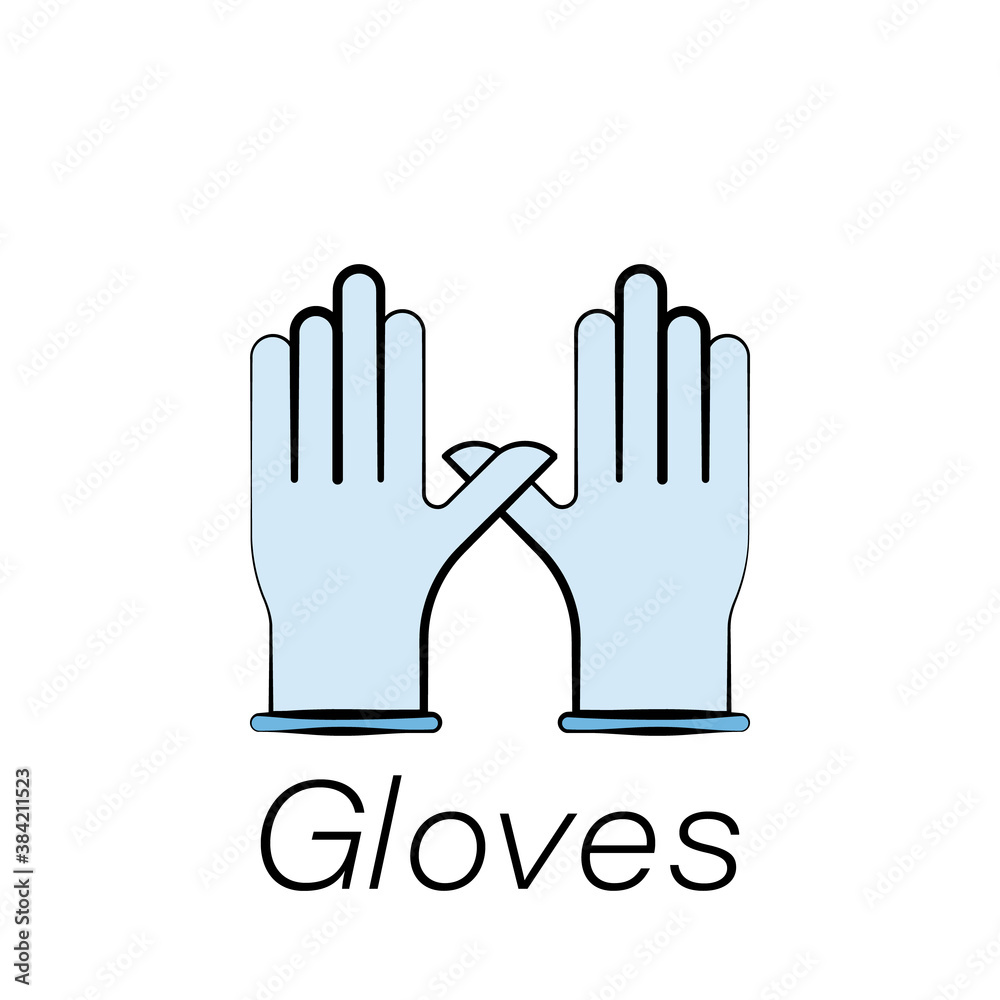 gloves hand draw icon. Element of farming illustration icons. Signs and symbols can be used for web, logo, mobile app, UI, UX