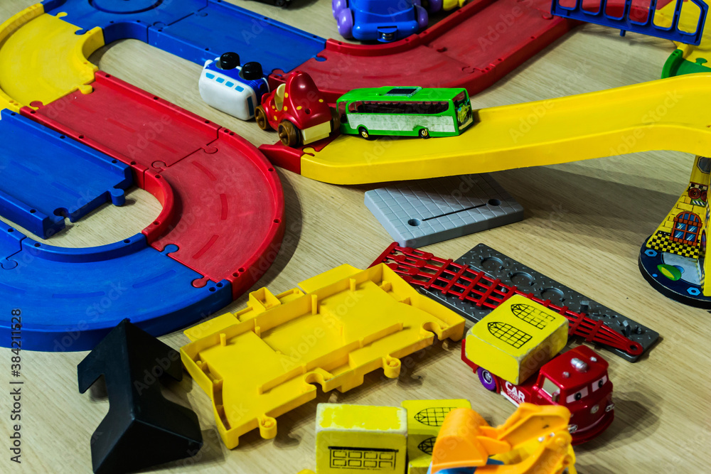 Fototapeta premium toys for children. Plastic blocks.