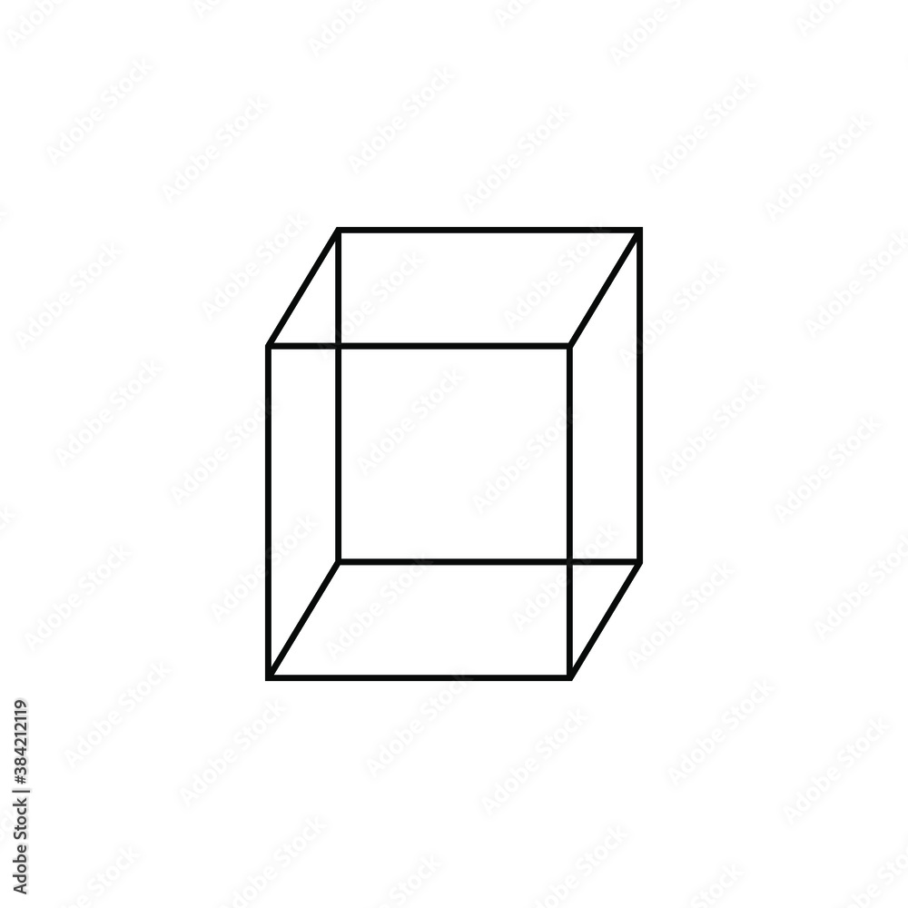 Box icon on white background. Isolated vector sign symbol. Box icon on white background. Isolated vector sign symbol.
