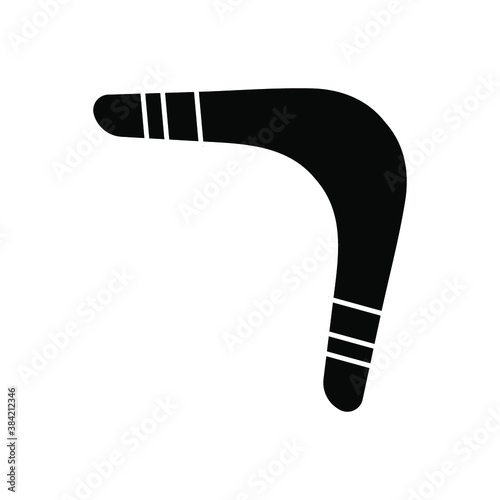 Backfire weapon icon. Illustration of a boomerang with a white background