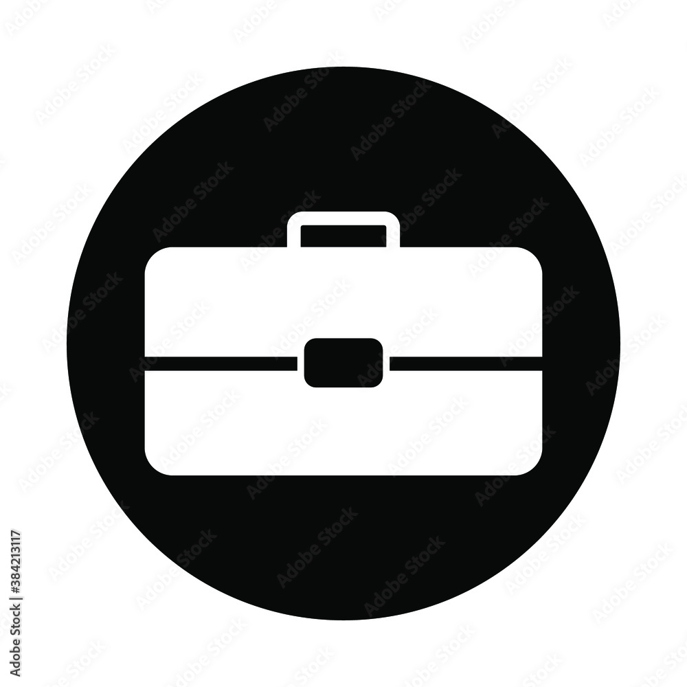 Briefcase icon, vector illustration. on white background Briefcase icon, vector illustration. on white background