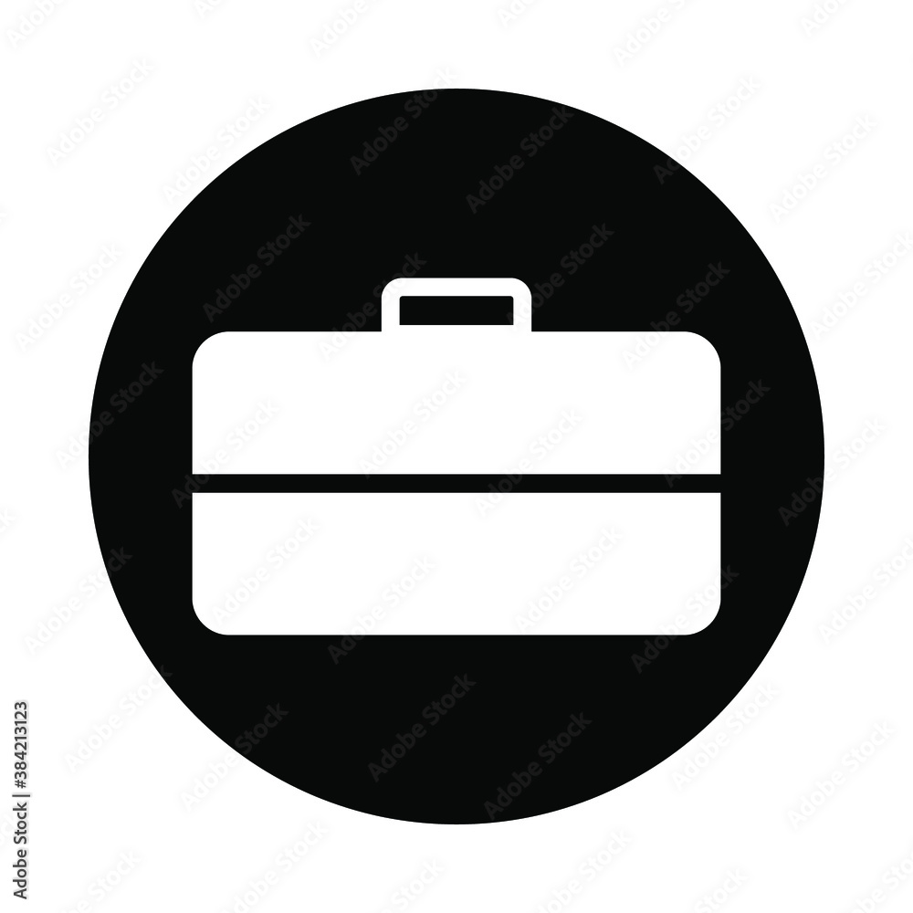 Briefcase icon, vector illustration. on white background Briefcase icon, vector illustration. on white background
