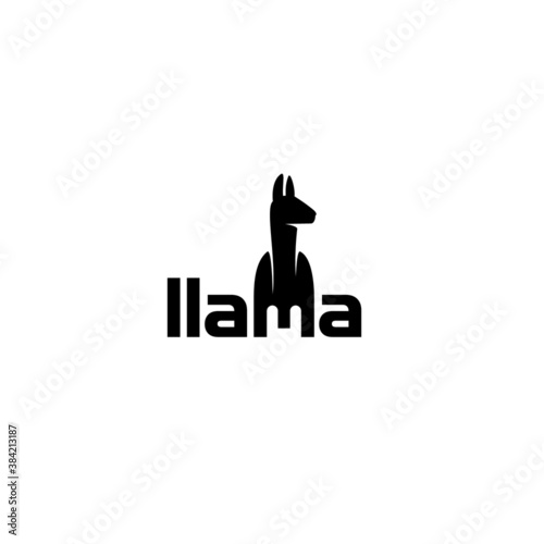 a simple Llama wordmark logo design