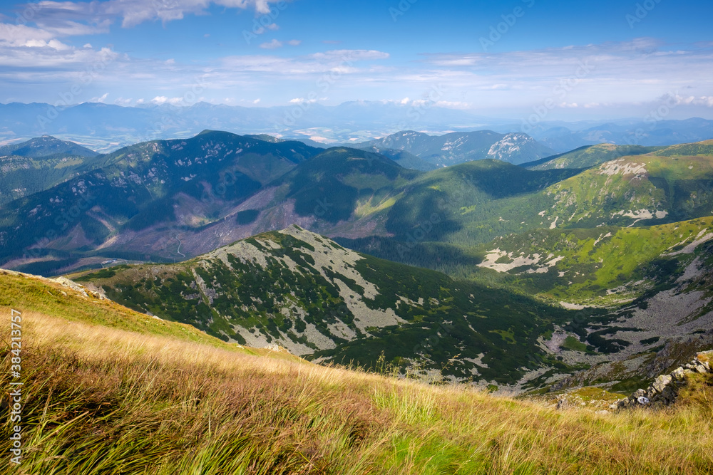 landscape view from the top of mountain chopok, slovakia