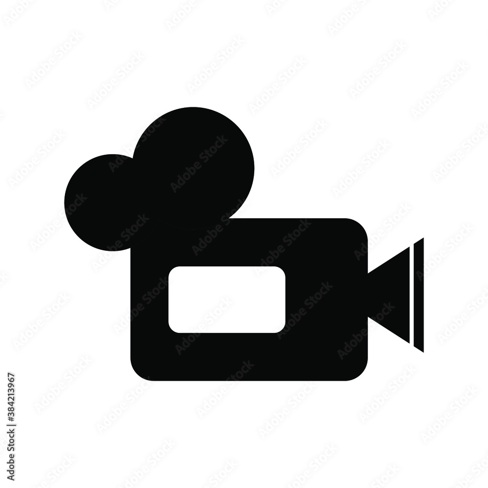 video camera icon, video icon with a white background. Vector illustration of eps 10 video camera icon, video icon with a white background. Vector illustration of eps 10
