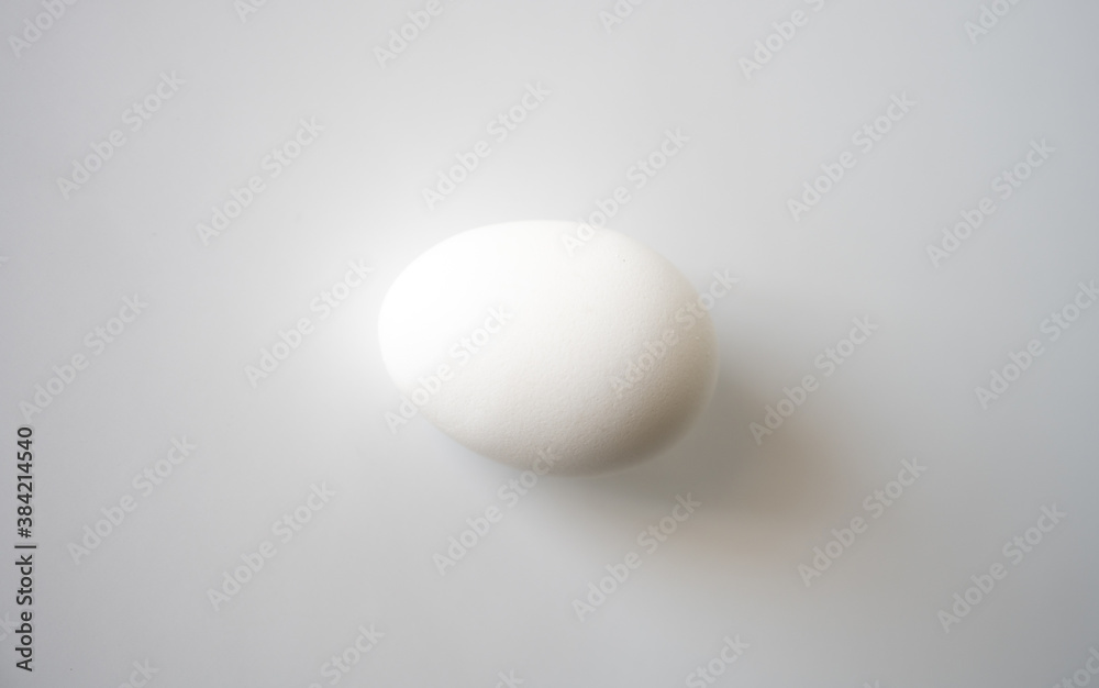 white egg on white