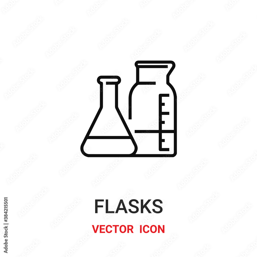 Flask vector icon . Modern, simple flat vector illustration for website or mobile app. Laboratory symbol, logo illustration. Pixel perfect vector graphics Flask vector icon . Modern, simple flat vector illustration for website or mobile app. Laboratory symbol, logo illustration. Pixel perfect vector graphics