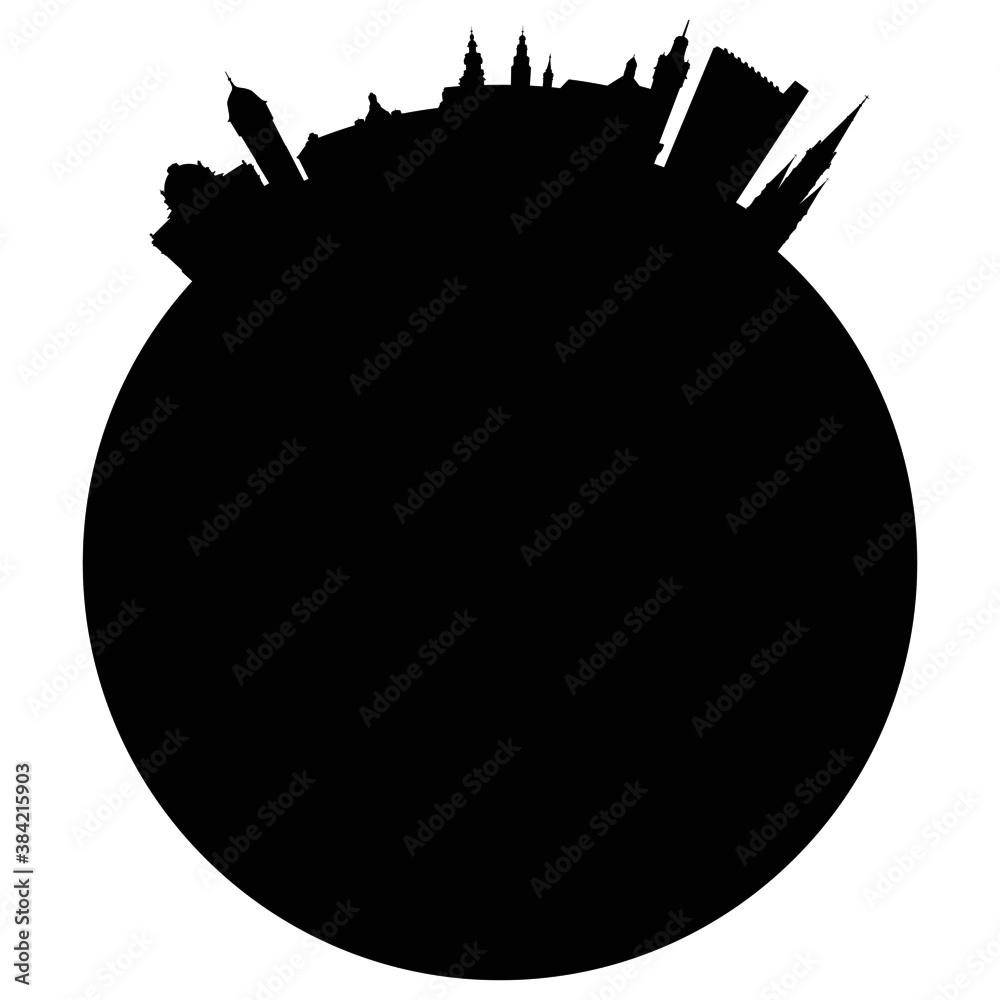 Skyline Chemnitz – Umriss der Stadt als Vektor Grafik