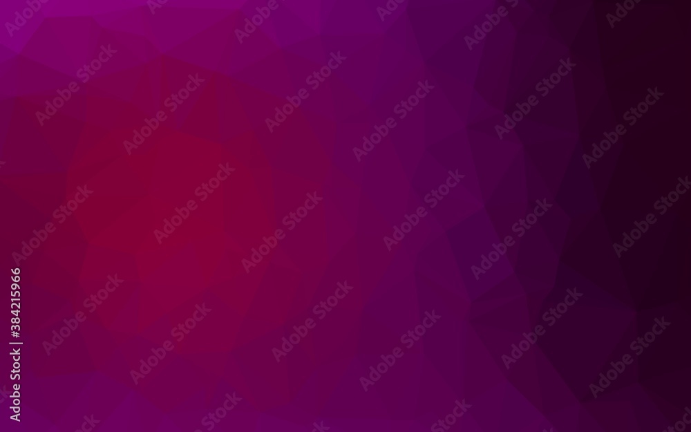 Light Purple vector polygonal template.