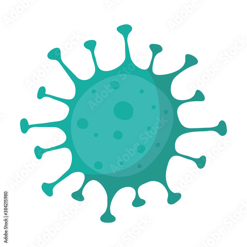covid19 particle flat style icon