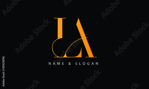 LA, AL, L, A abstract letters logo monogram