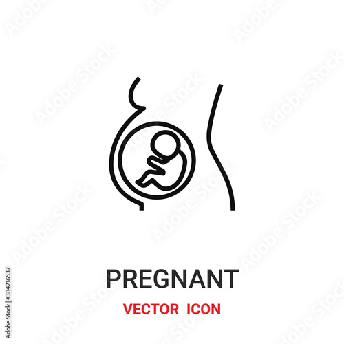 Pregnat vector icon. Modern, simple flat vector illustration for website or mobile app.Pregnancy symbol, logo illustration. Pixel perfect vector graphics	