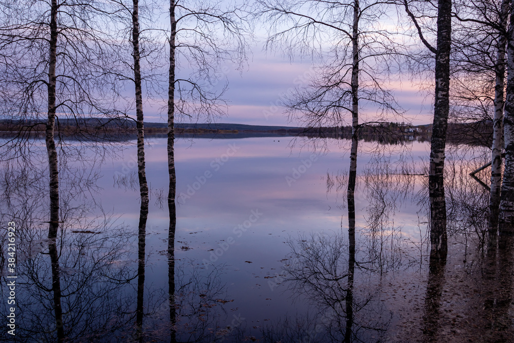 Spring floods in Rovaniemi, Finland. Spring floods in Rovaniemi, Finland.