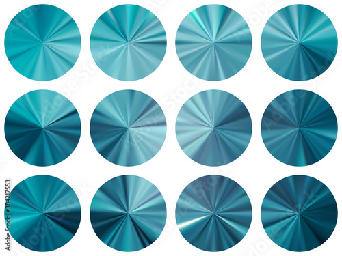 concentric metallic gradient ux button elements 