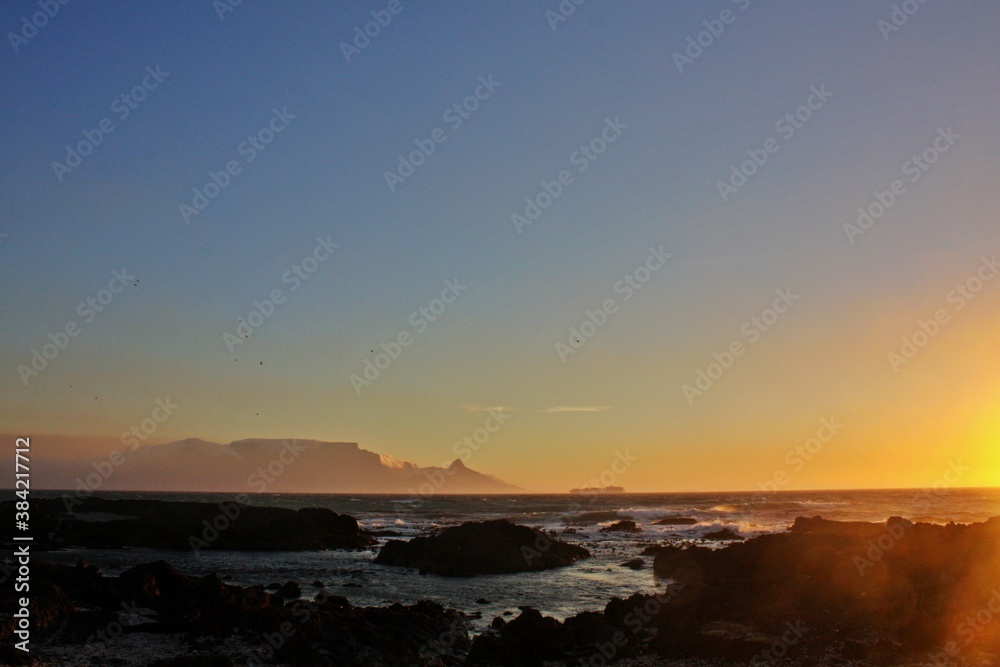 Sonnenuntergang vor Kapstadt