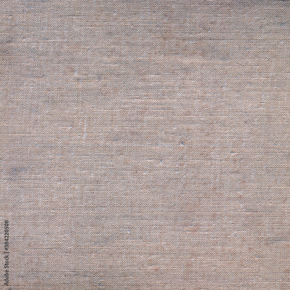 Fototapeta premium Natural linen texture as backdrop. Abstract cotton towel mockup template fabric on background. Cloth wallpaper of artistic grey wale linen canvas texture for the painting. Cloth blanket or curtain.