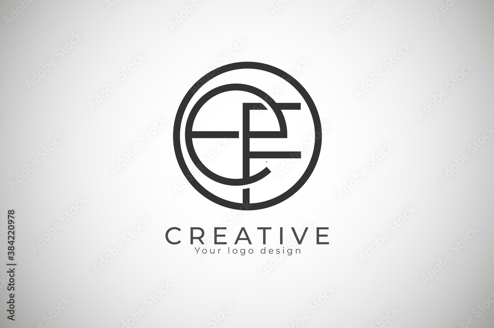 Abstract initial letter E and F logo, usable for branding and business logos, Flat Logo Design Template, vector illustration Abstract initial letter E and F logo, usable for branding and business logos, Flat Logo Design Template, vector illustration