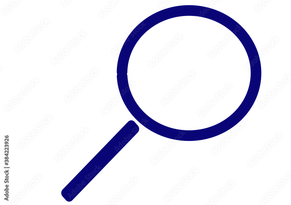 Vector magnifying glass icon for apps and website