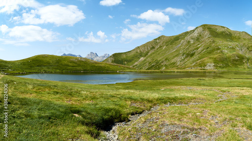 panoramic view landscape of the pyrenees in summer 10