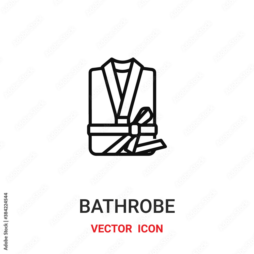 bathrobe icon vector symbol. bathrobe symbol icon vector for your design. Modern outline icon for your website and mobile app design.