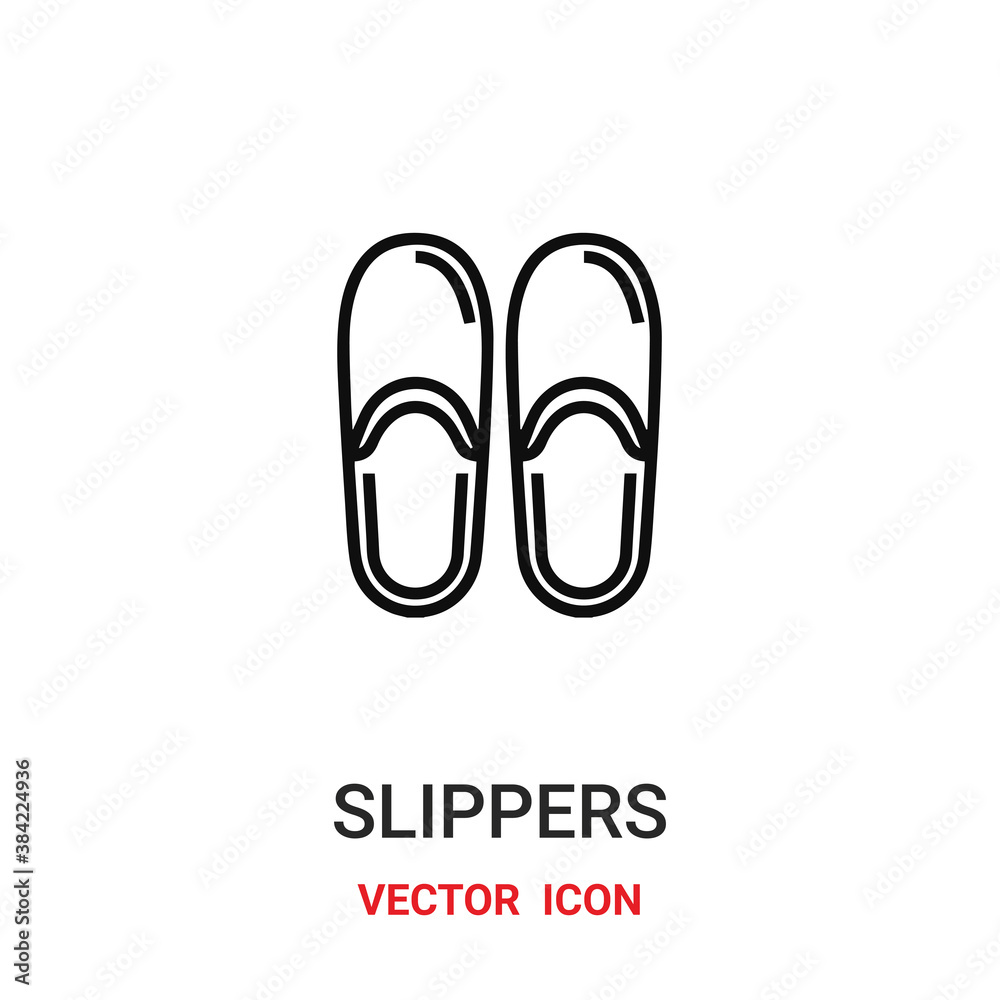 slippers icon vector symbol. slippers symbol icon vector for your design. Modern outline icon for your website and mobile app design. slippers icon vector symbol. slippers symbol icon vector for your design. Modern outline icon for your website and mobile app design.