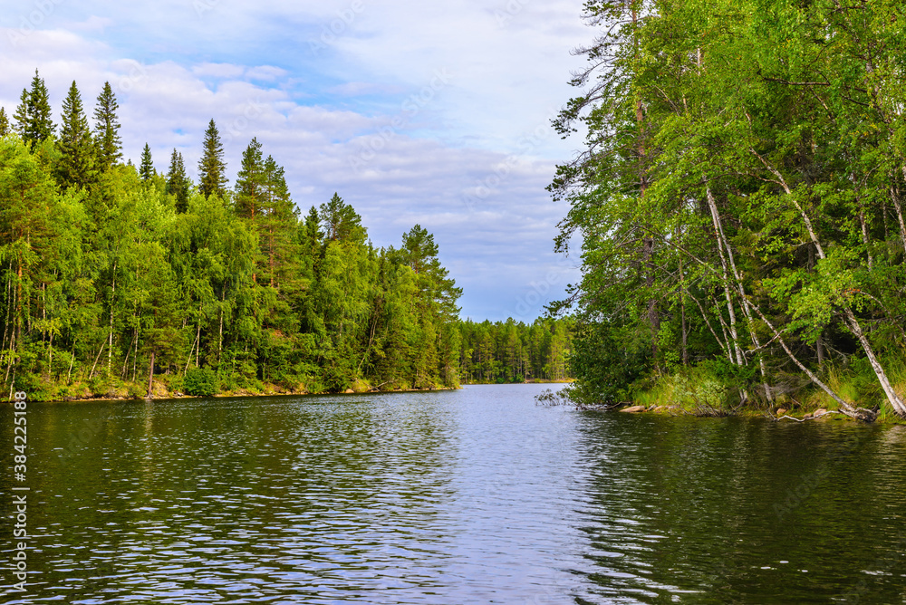 Beautiful landscape of the Solovetsky lakes. Beautiful landscape of the Solovetsky lakes.