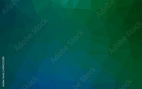 Dark Blue  Green vector abstract mosaic background.