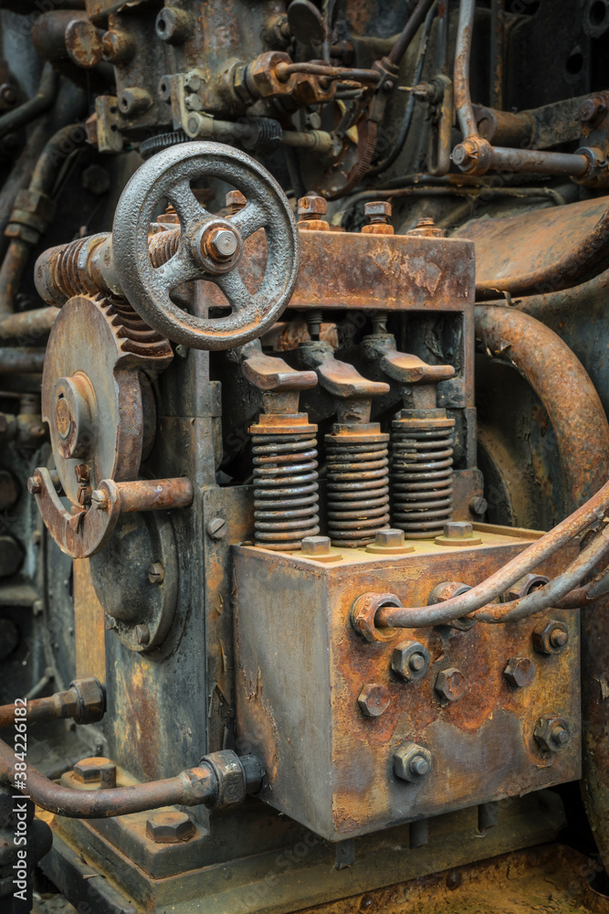 old rusty engine