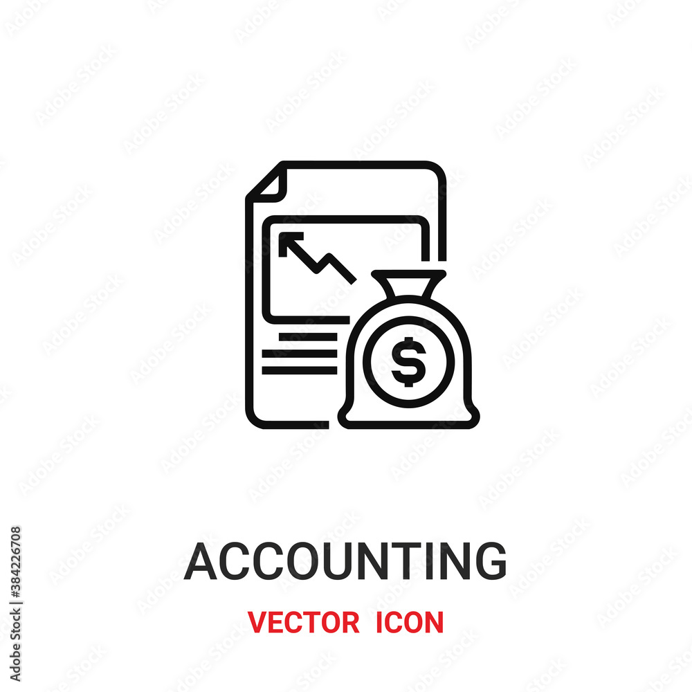 Accounting vector icon. Modern, simple flat vector illustration for website or mobile app.Finance symbol, logo illustration. Pixel perfect vector graphics Accounting vector icon. Modern, simple flat vector illustration for website or mobile app.Finance symbol, logo illustration. Pixel perfect vector graphics