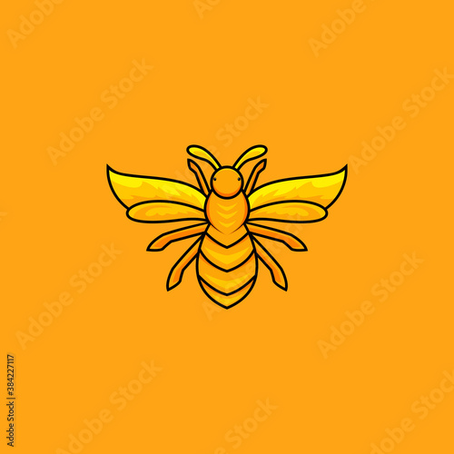 Bee logo. awesome design vector template