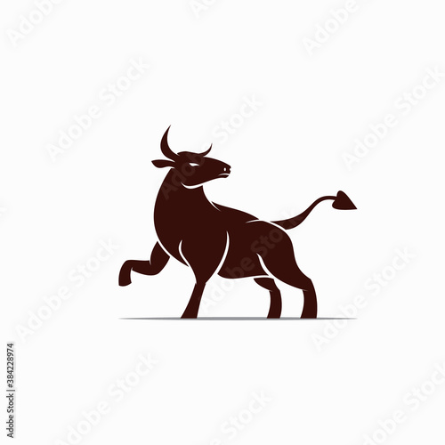 This is a bull logo template