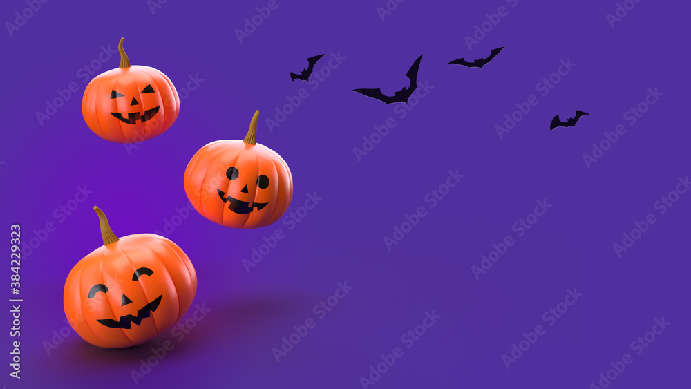 3D illustration Halloween background 3D illustration Halloween background