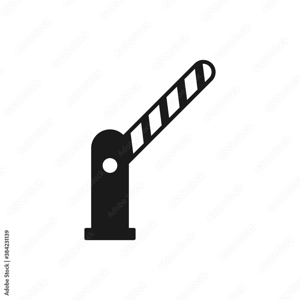 Car barrier icon. Transport outline symbol. Open barrier vector illustration. Car barrier icon. Transport outline symbol. Open barrier vector illustration.