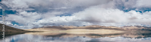 Tso Moriri Lake Panorame Ladakh Norh India