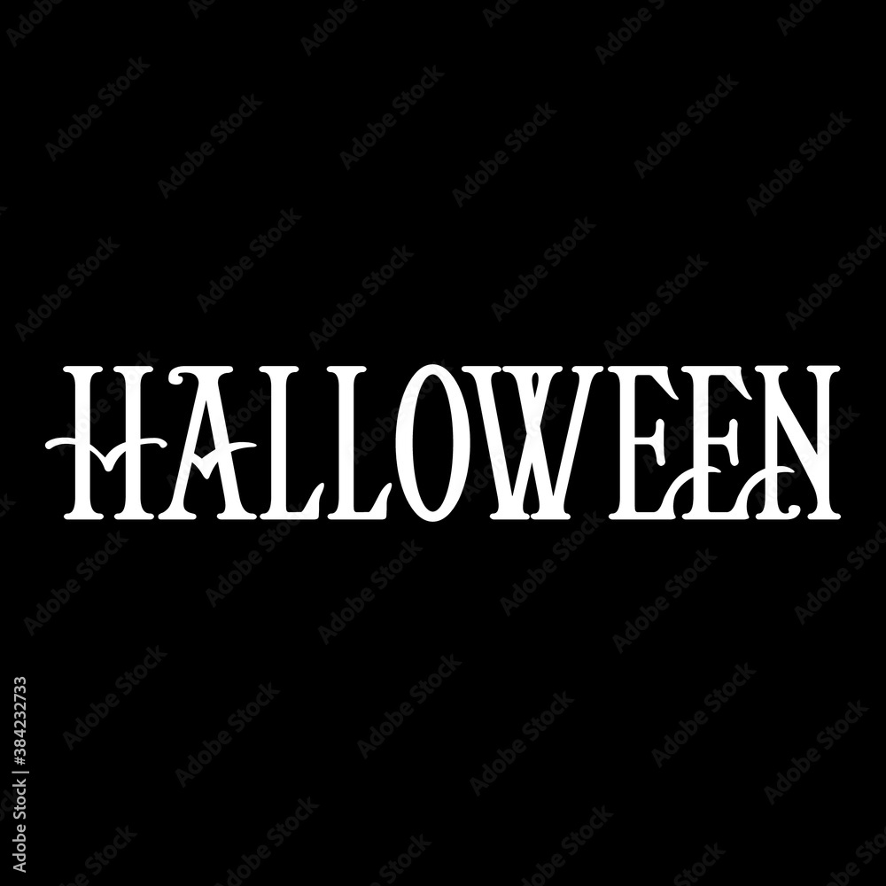 Fototapeta premium Halloween typography editable vector design